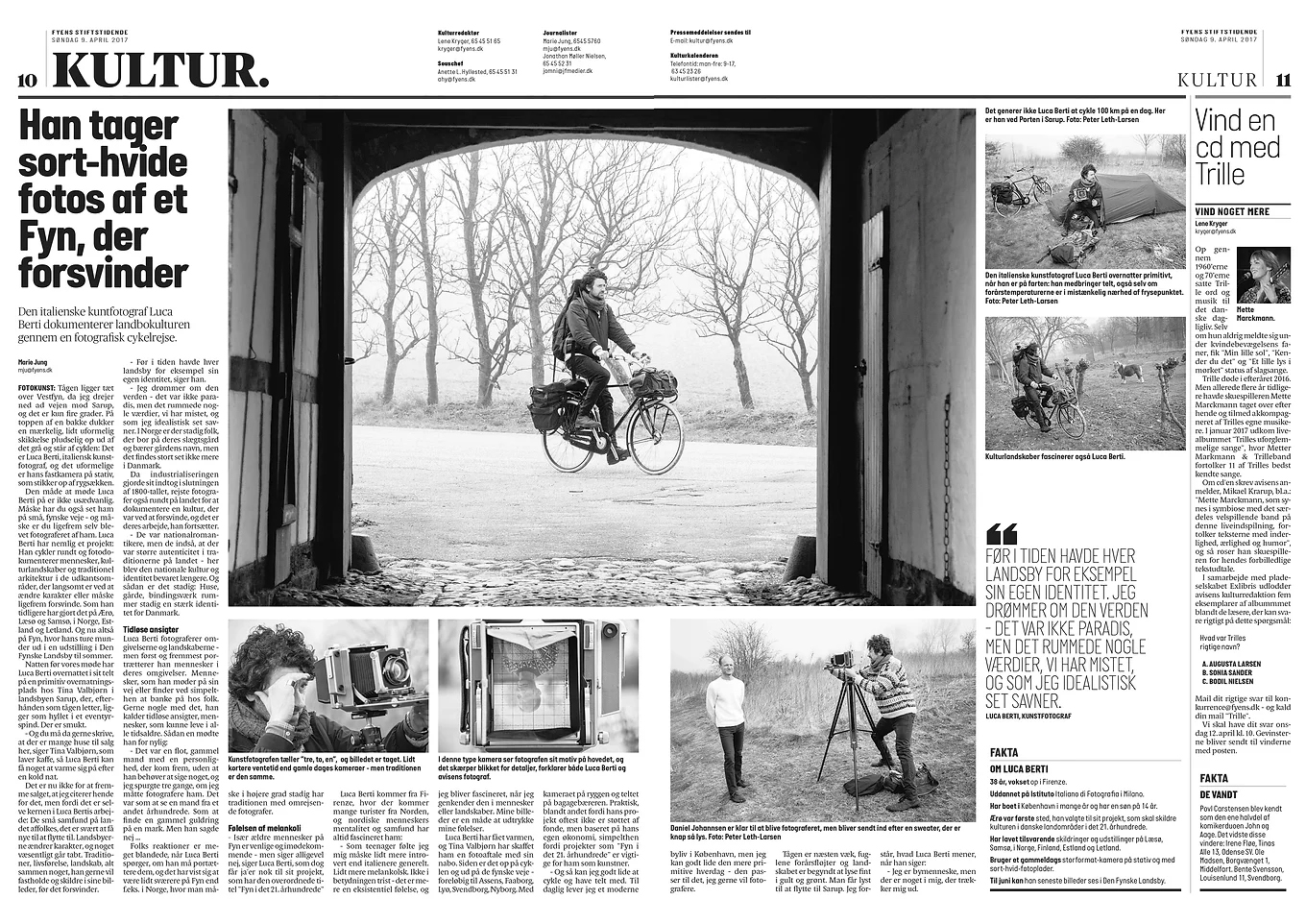 Article about Funen project on Fyens Stiftstidende